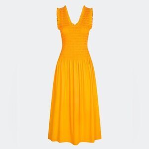 knee length dresses for ladies SIMONMILLER Loch Poplin Button Up